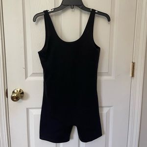 Black biker unitard- size large